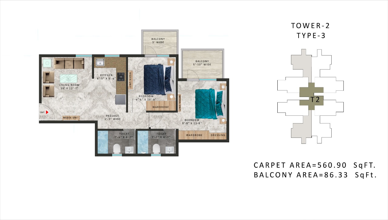 Pareena Om Apartments 2 BHK Gurgaon